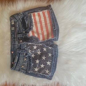 Miss Me Girls Shirts sz 10 American Flag